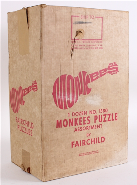 1967 The Monkees Puzzle by Fairchild Original (Empty) 21"x14"x10" Box 