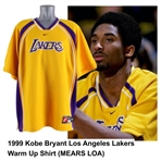 1999 Kobe Bryant (attributed) Los Angeles Lakers Warm Up Shirt (MEARS LOA)