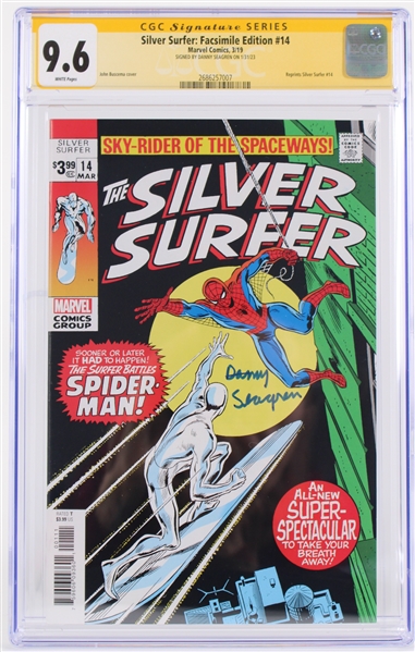 2023 Danny Seagren Signed Silver Surfer Facsimile Edition #14 (CGC Slabbed 9.6) 