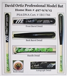 2015 David Ortiz Boston Red Sox Signed Marucci Career HR #498 Professional Model Bat (PSA/DNA GU 10)