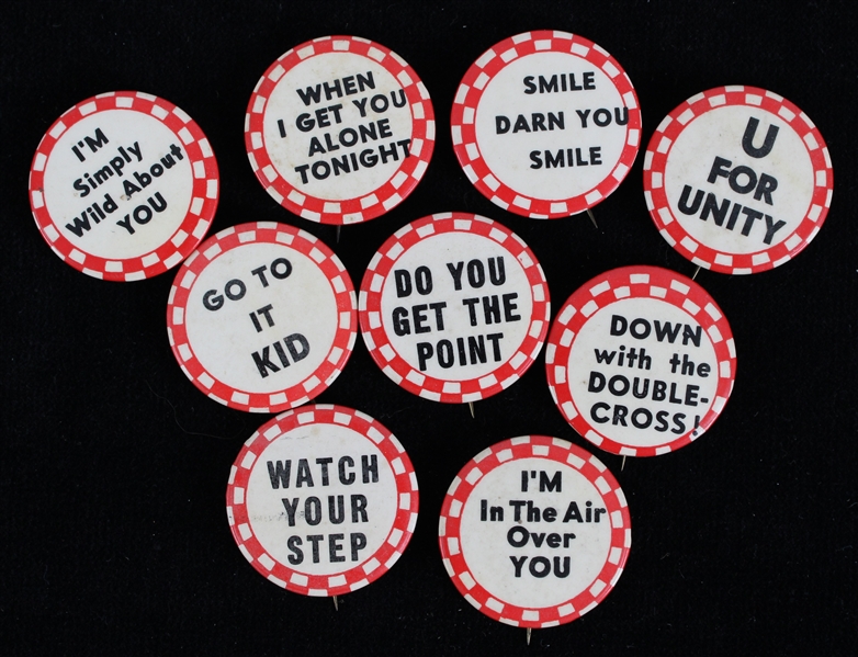 Pinback Button Collection 1 1/4" (Lot of 9)