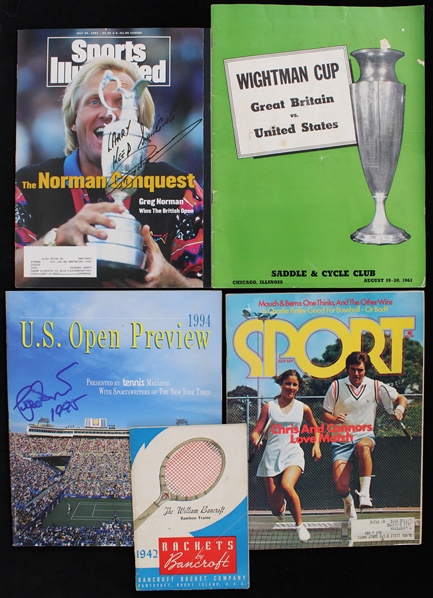1940s-90s Rackets by Bancroft, Sport Magazine & more (Lot of 5)