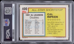 1992 Cal Ripken Baltimore Orioles #400 Topps Card (PSA GEM MT 10)