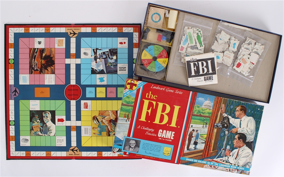 1963 The FBI Game by Transogram 10"x20"