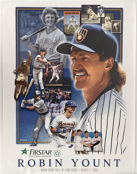 1999 Robin Yount Milwaukee Brewers Firstar 22"x30" Poster