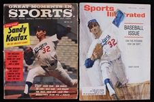 1964 Sandy Koufax Los Angeles Dodgers Sports Illustrated & Greatest Moments in Sports Magazines 