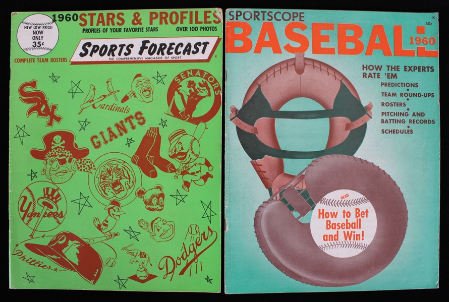 1960 Sportcope Baseball and Sport Forecast Magazines 