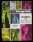 1968 Chicago Bulls vs Los Angeles Lakers Milwaukee Arena Program  