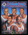1992 Michael Jordan, Magic Johnson USA Basketball Team Diamond Magazine 