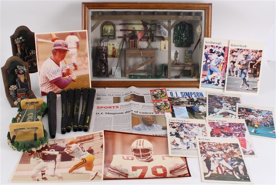 1980s-2024 Football, Baseball, Golf Collection w/ Bobby Murcer, Al Harris Signed Photos (Lot of 50+)(JSA)