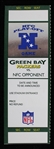 1996 Green Bay Packers NFC Playoff Game Mud Bowl Proof Ticket 