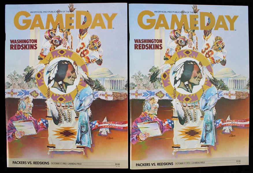 1983 Packers vs Redskins Lambeau Field Game Day (Lot of 2)