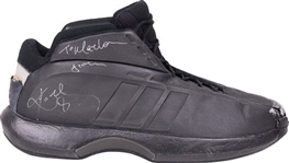 2001 (March 19) Kobe Bryant Game Worn & Signed Adidas Kobe 1 Shoes (27 Pts., 12 Reb.) – (PSA/DNA, Beckett, MEARS LOA)