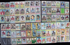 1972-74 Football Topps Trading Cards w/ Los Angeles Rams Pennant (Lot of 190+)
