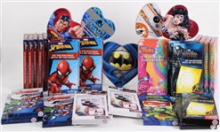 2020s Spider-Man, Avengers & more Valentines w/ Tattoos, Sealed Chocolates (Lot of 30) 