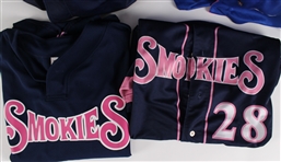 2015-23 Tennessee Smokies Pink Ribbon Jerseys Including Andres Santiago (Lot of 4)