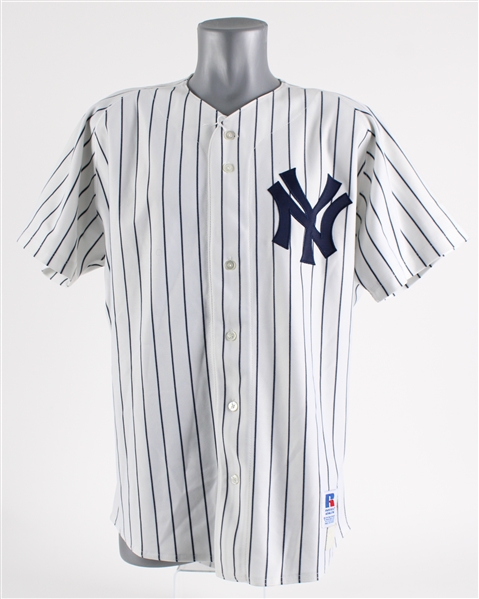 1995 Joe Ausanio New York Yankees Game Worn Home Jersey (Steiner)
