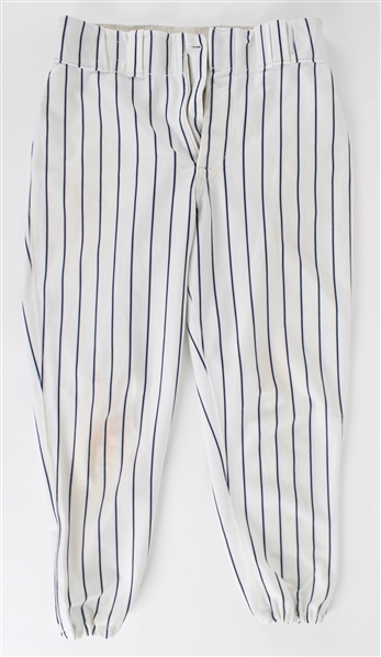 1989 Don Slaught New York Yankees Game Worn Home Pants (Steiner) 