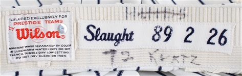 1989 Don Slaught New York Yankees Game Worn Home Pants (Steiner) 