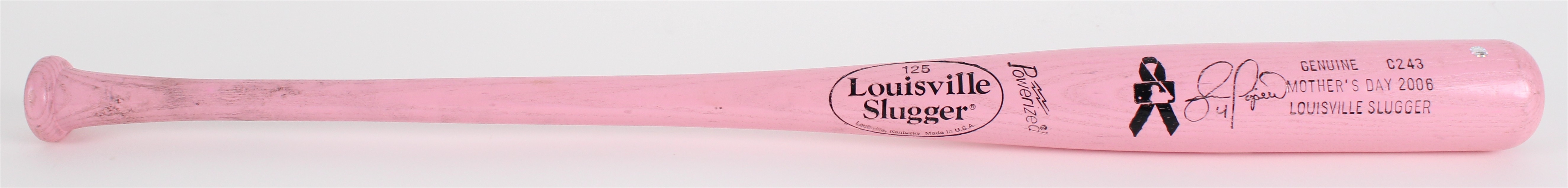 2006 Jose Lopez Signed Mothers Day Louisville Slugger Professional Model Bat (MLB Hologram/JSA) MEARS LOA