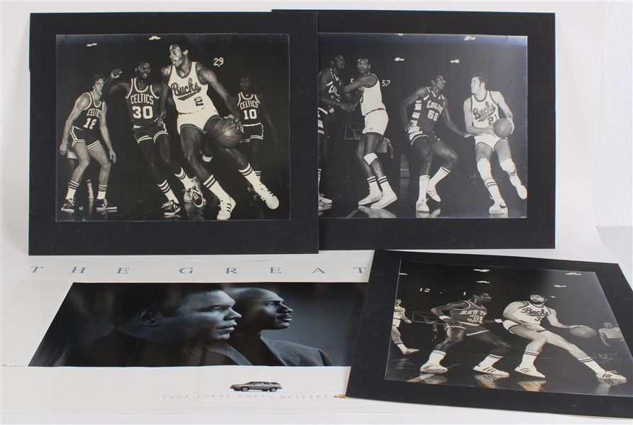 1970s-90s Milwaukee Brewers, Bucks & more Posterboard, Uncut Cards, Photos (Lot of 13) 