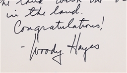 1969 Woody Hayes Ohio State University Hot Line to Victory Signed Book (JSA)