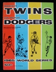 1965 Minnesota Twins vs Los Angeles Dodgers World Series Program 