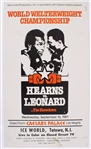 1981 Sugar Ray Leonard vs Thomas Hearns Caesars Palace Vegas 14x24 Broadside Onsite Poster