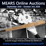 1921-28 circa Ty Cobb Detroit Tigers / Philadelphia Athletics Louisville Slugger Professional Model Bat (MEARS A7)