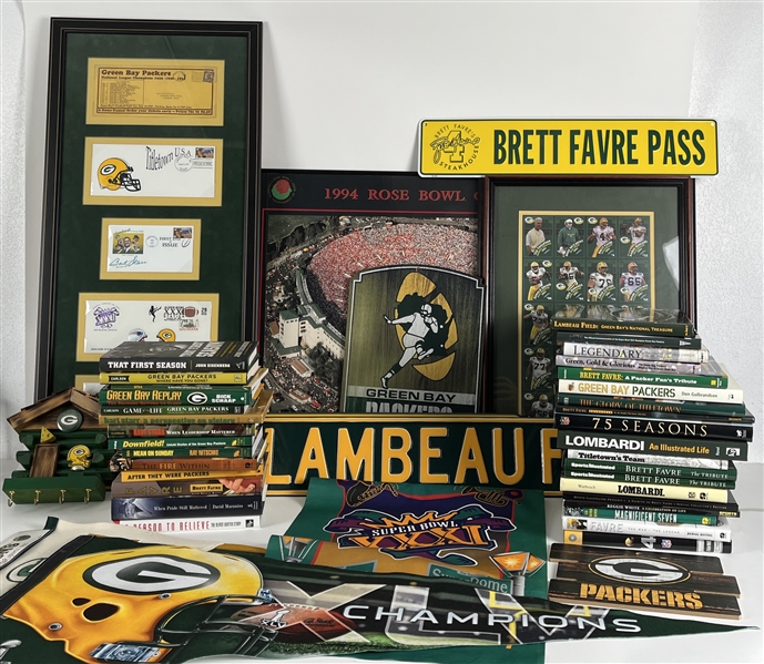 1930s-2020s Green Bay Packers Collection w/ Signed Bart Starr Envelope (Lot of 40+)(JSA)