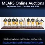 1966 Green Bay Packers 6"x28" Danbury Mint Figurine Set 