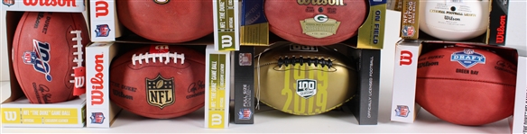 2000s-2020s Green Bay Packers Wilson Football Collection (Lot of 15)