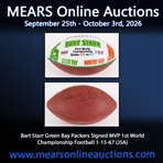 Bart Starr Green Bay Packers Signed MVP 1st World Championship Football 1-15-67 (JSA)