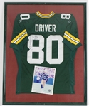 1999-2021 Donald Driver Green Bay Packers Signed 34"x43" Framed Jersey (JSA)   