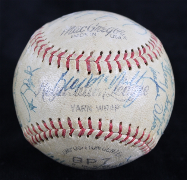 1970 Jose Tartabull, Don Young & more Team Signed Iowa Oaks Baseball (JSA)