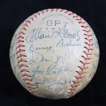 1970 Jose Tartabull, Don Young & more Team Signed Iowa Oaks Baseball (JSA)