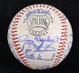 1962 Yogi Berra, Al Kaline & more AL All-Star Wrigley Field Multi-Signed Baseball w/ Original Box (JSA) 