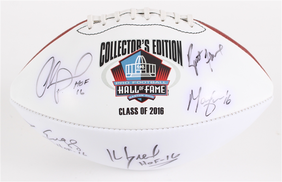 2016 Brett Favre, Kevin Greene & more Multi Signed HOF Canton Ohio Football (JSA)