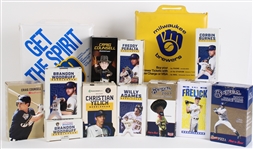 1980s-2000s Milwaukee Brewers Seat Cushions & Bobble Heads (Lot of 13)