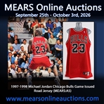 1997-1998 "Last Dance" Michael Jordan Chicago Bulls Game Issued Road Jersey (MEARS A5)