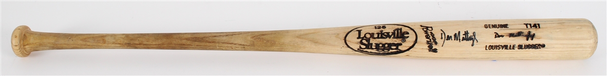 **LIVE MONDAY** Don Mattingly Signed Louisville Slugger Professional Model Bat (JSA)
