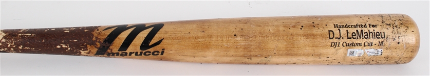 2019 DJ LeMahieu Marucci Career Home Run #92 Professional Model Bat (PSA/DNA GU 9.5)
