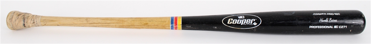 1997 Harold Baines Baltimore Orioles Cooper Professional Model Game Used Bat (MEARS LOA)