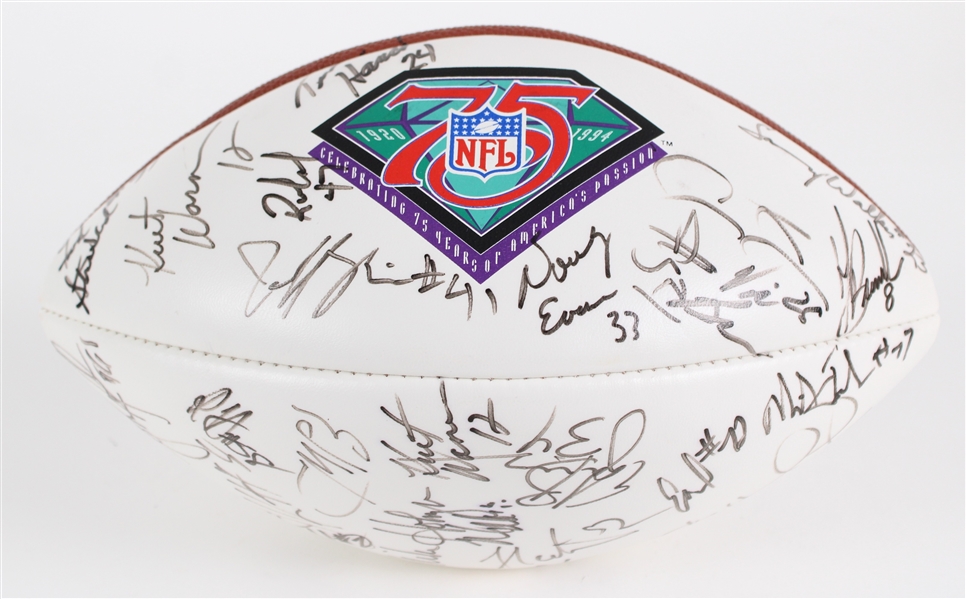 1994 Green Bay Packers 75th NFL Multi Signed Football (JSA) 