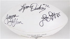 1970s-80s Lynn Dickey, James Lofton, John Jefferson Packers Signed Football (JSA)