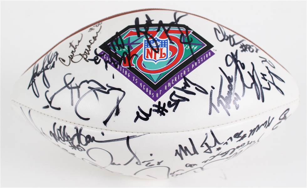 1994 Brett Favre, LeRoy Butler & more Green Bay Packers Multi Signed Football (JSA) 