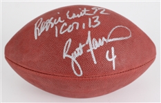 1997 Reggie White & Brett Favre Super Bowl XXXI Signed Football (JSA)