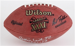 1997 Reggie White & Brett Favre Super Bowl XXXI Signed Football (JSA)