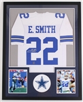 1990-2002 Emmitt Smith Dallas Cowboy Signed 35"x43" Framed Jersey (Emmitt Smith Hologram)