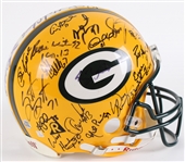 1997 Mark Chmura, Brett Favre Green Bay Packers & more Multi Signed Helmet (JSA)